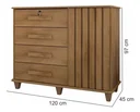 Ver imagem 5 de Cômoda Sapateira Grécia com Chave 1 Porta Ripado Flex - 4 Cores:cinamomo