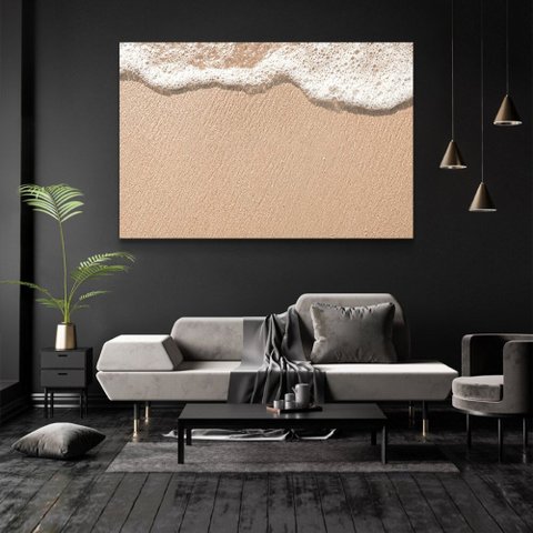 Quadro Decorativo Tela Beira Mar sem Moldura e sem Vidro 100X160