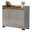 Ver imagem 2 de Aparador Buffet Sala Lord 3 Portas Onix/Mel