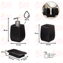 Ver imagem 3 de Kit Banheiro Lavabo P/ Sabonete Líquido Escova Black / 105