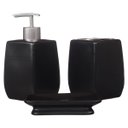 Ver imagem 2 de Kit Banheiro Lavabo P/ Sabonete Líquido Escova Black / 105