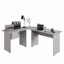 Ver imagem 4 de Conjunto Escritório New City em L com Gaveteiro 180 cm Cinza Cristal Gebb Work
