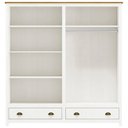 Ver imagem 5 de Guarda Roupa Casal 176cm 4 Portas 2 Gavetas Lázio Branco/freijó F07 - Mpozenato