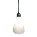 Ver imagem 1 de Lustre Pendente de Vidro Leitoso Escamas E27 Ø15cm X Altura 18cm