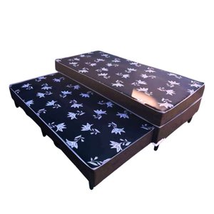 Bicama Solteiro Colchão Conjugado com Cama Auxiliar 5cm D28 Marrom