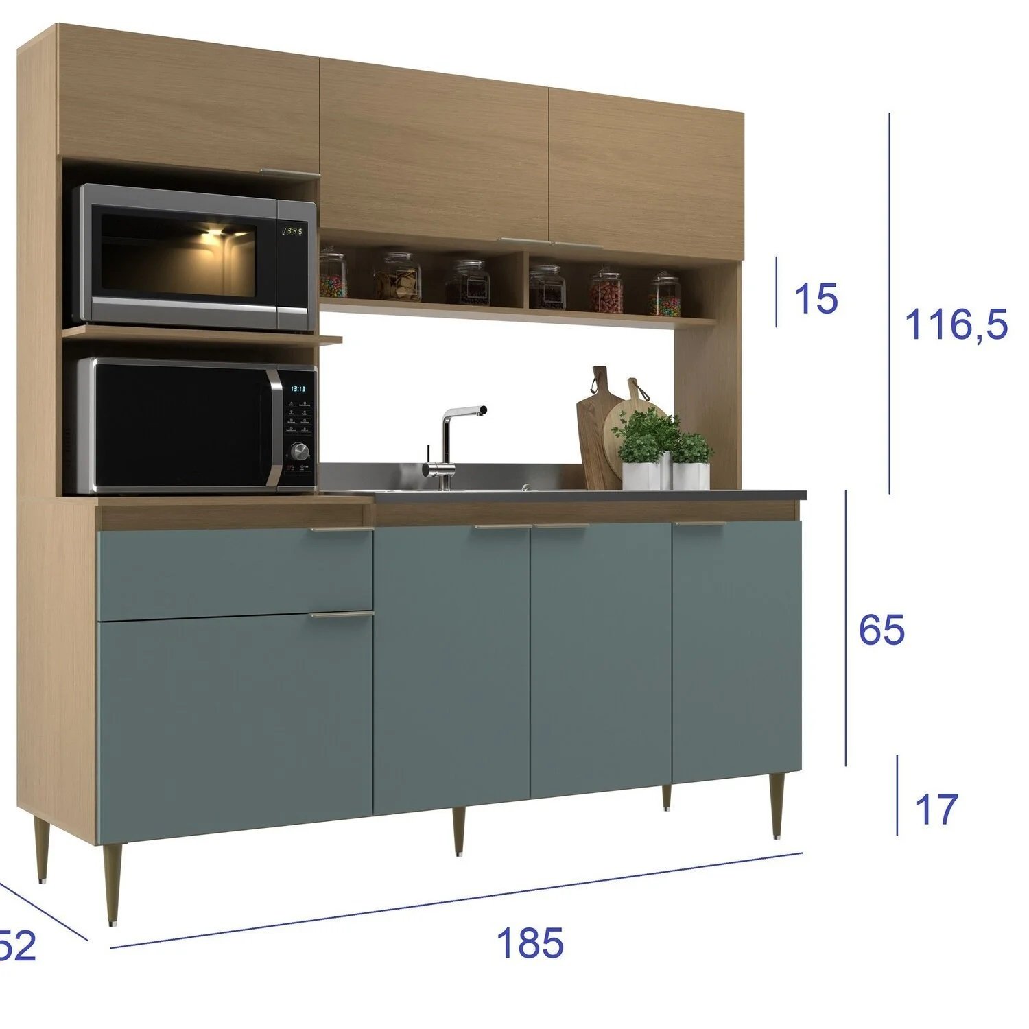 Cozinha Compacta 185 Cm Largura Zafira - 4