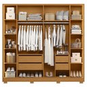 Ver imagem 7 de Guarda Roupa Casal 237cm 6 Portas Palermo Cinamomo a02 - Mpozenato