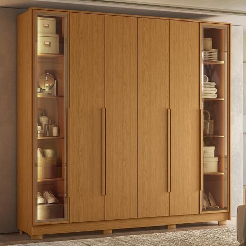 Guarda Roupa Casal 237cm 6 Portas Palermo Cinamomo a02 - Mpozenato