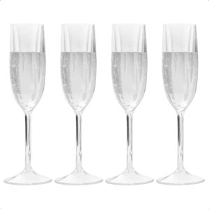 Kit 4 Taças Tritan Resistente Espumante Barcos Lanchas 165ml