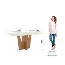 Ver imagem 3 de Conjunto Mesa de Jantar Vértice com Vidro e 6 Cadeiras Milla Henn - Nature/off White/linho