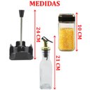 Ver imagem 6 de Porta Temperos Galheteiro Condimentos Dourado Suporte 4pçs