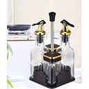 Ver imagem 2 de Porta Temperos Galheteiro Condimentos Dourado Suporte 4pçs