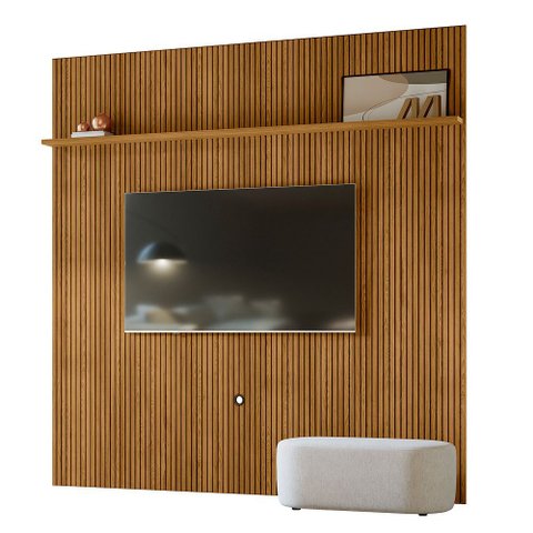 Painel Piso Teto para TV até 75 Polegadas 238cm Guaporé MDP Cumaru Sala