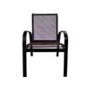 Conjunto Mesa 90cm 2 Cadeiras Tela Sling Premium para Piscina em Aluminio Marrom - 4