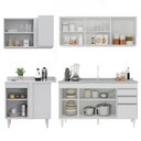 Ver imagem 7 de Armário de Cozinha Modulado de Canto Direito 4 Peças Cp42 com Pia Inox Branco - Lumil Lumil Móveis