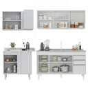 Ver imagem 7 de Armário de Cozinha Modulado de Canto Direito 4 Peças Cp42 com Pia Inox Branco - Lumil Lumil Móveis