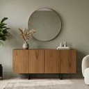 Ver imagem 1 de Buffet Aparador 100% MDF 4 Portas 160cm com Pés em Metal Preto Mayra