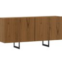 Ver imagem 2 de Buffet Aparador 100% MDF 4 Portas 160cm com Pés em Metal Preto Mayra