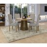 Conjunto de Mesa com com 4 Cadeiras Kappesberg Redonda CSJ1206 Freijó - 1