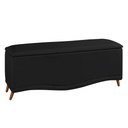 Ver imagem 7 de Cabeceira e Calçadeira Baú Cama Box Casal King Size Belize 195cm Suede Preto - Desk Design