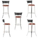 Ver imagem 5 de Kit de Mesa Bistrô com Tampo de Vidro Redondo 4 Banquetas em Alumínio e Fibra Sintética Preta