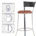 Ver imagem 4 de Kit de Mesa Bistrô com Tampo de Vidro Redondo 4 Banquetas em Alumínio e Fibra Sintética Preta