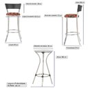 Ver imagem 2 de Kit de Mesa Bistrô com Tampo de Vidro Redondo 4 Banquetas em Alumínio e Fibra Sintética Preta