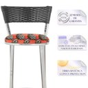 Ver imagem 3 de Kit de Mesa Bistrô com Tampo de Vidro Redondo 4 Banquetas em Alumínio e Fibra Sintética Preta