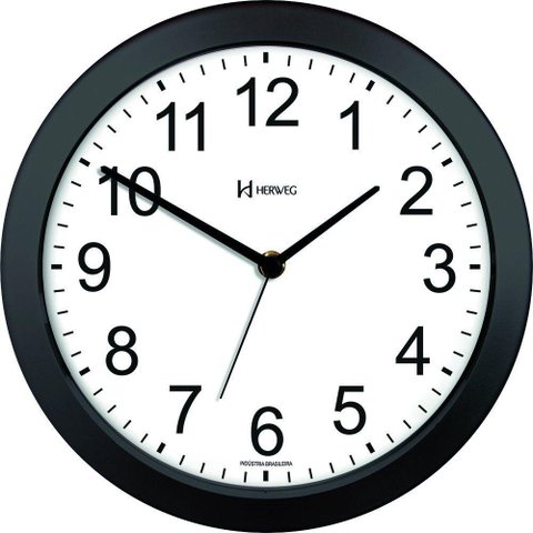 Relógio de Parede Herweg 660095-21 Fala As Horas Preto