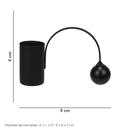 Ver imagem 2 de Castiçal Decorativo de Metal Preto 6x9x2cm Porta Vela Mesa Jantar Decoração Sala
