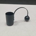 Ver mais imagens de Castiçal Decorativo de Metal Preto 6x9x2cm Porta Vela Mesa Jantar Decoração Sala
