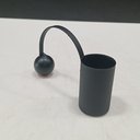 Ver imagem 7 de Castiçal Decorativo de Metal Preto 6x9x2cm Porta Vela Mesa Jantar Decoração Sala