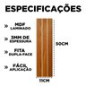 Kit Ripadinho Mdf 11x50cm Freijó - 40 Unidades com Fita Dupla Face - 3