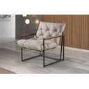 Ver imagem 1 de Poltrona Decorativa Pandora Linho Bege