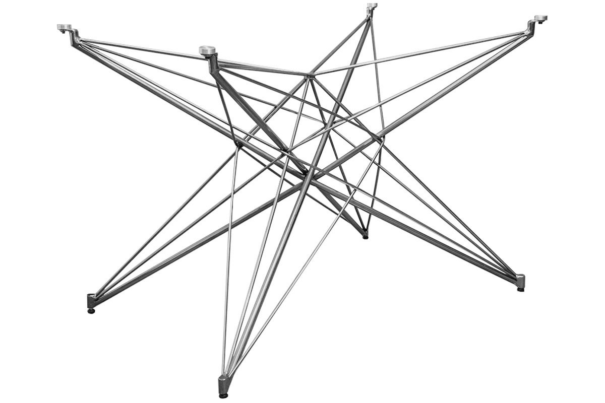 Base de Mesa de Jantar Estrela Retangular - Várias Opções - Cromada - 1