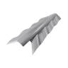 Cumeeira Lateral Articulada Pvc Colonial Cinza (par) - 1