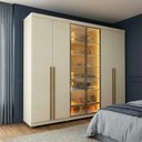 Ver imagem 1 de Guarda Roupa Casal 6 Portas 230cm com Sapateira e Cabideiro