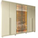 Ver imagem 3 de Guarda Roupa Casal 6 Portas 230cm com Sapateira e Cabideiro