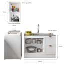 Ver imagem 2 de Armário Cozinha e Multiuso Compacto 2 Peças sem Tampo 120cm Unna Poliman Móveis
