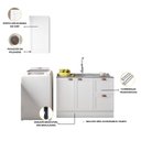 Ver imagem 5 de Armário Cozinha e Multiuso Compacto 2 Peças sem Tampo 120cm Unna Poliman Móveis