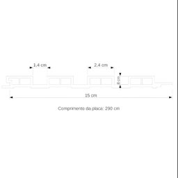 Painel Ripado Eco Placa 290 X 15 X 1,1 Cm Wpc - 4