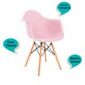 Cadeira Charles Eames Eiffel Com Braço - Rosa - 4