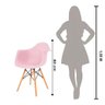 Cadeira Charles Eames Eiffel Com Braço - Rosa - 3