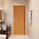 Ver imagem 1 de Porta Lisa Padrão Imbuia Concept 9 Batente Ecológico 09 Fechadura Stilo Wc 62 x 2,10 D Marrom Rodam