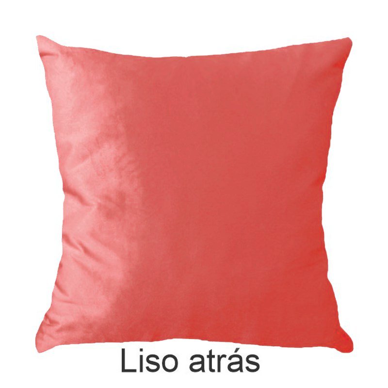 Capa para Almofada Drapeada Line em Veludo Quadrada Rosa Coral - 5