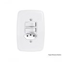 Ver imagem 1 de Interruptor Br 2 Simp+tom 2p+t C/pl 10a 250v 3219 C/12pcs