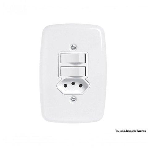 Interruptor Br 2 Simp+tom 2p+t C/pl 10a 250v 3219 C/12pcs