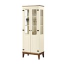 Ver imagem 1 de Cristaleira Laura 2 Portas Cor Off White com Amendoa 180 Cm - 63398