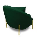 Ver imagem 7 de Poltrona Decorativa Orgânica Pé de Metal Dourado Zaya Bouclê Verde C05 - D’Rossi