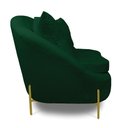 Ver imagem 6 de Poltrona Decorativa Orgânica Pé de Metal Dourado Zaya Bouclê Verde C05 - D’Rossi